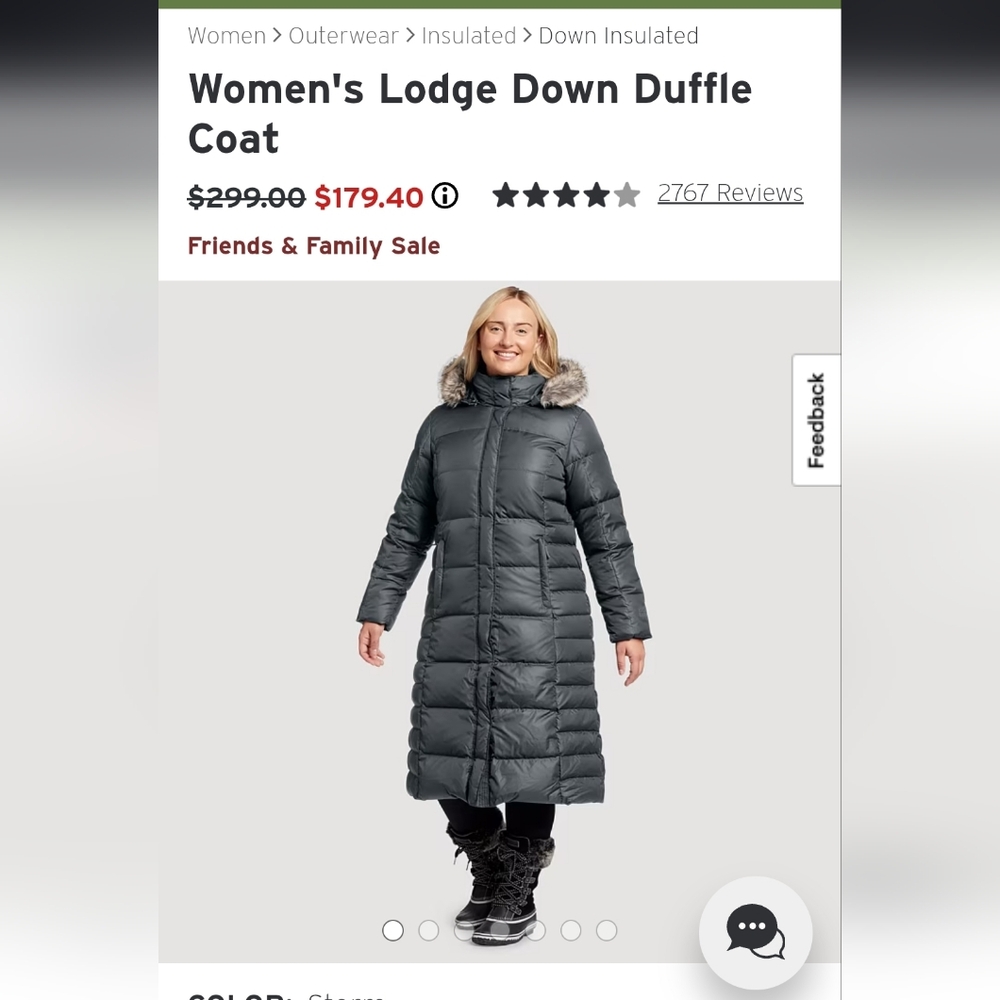 Eddie Bauer Women's Lodge Down Duffle Coat